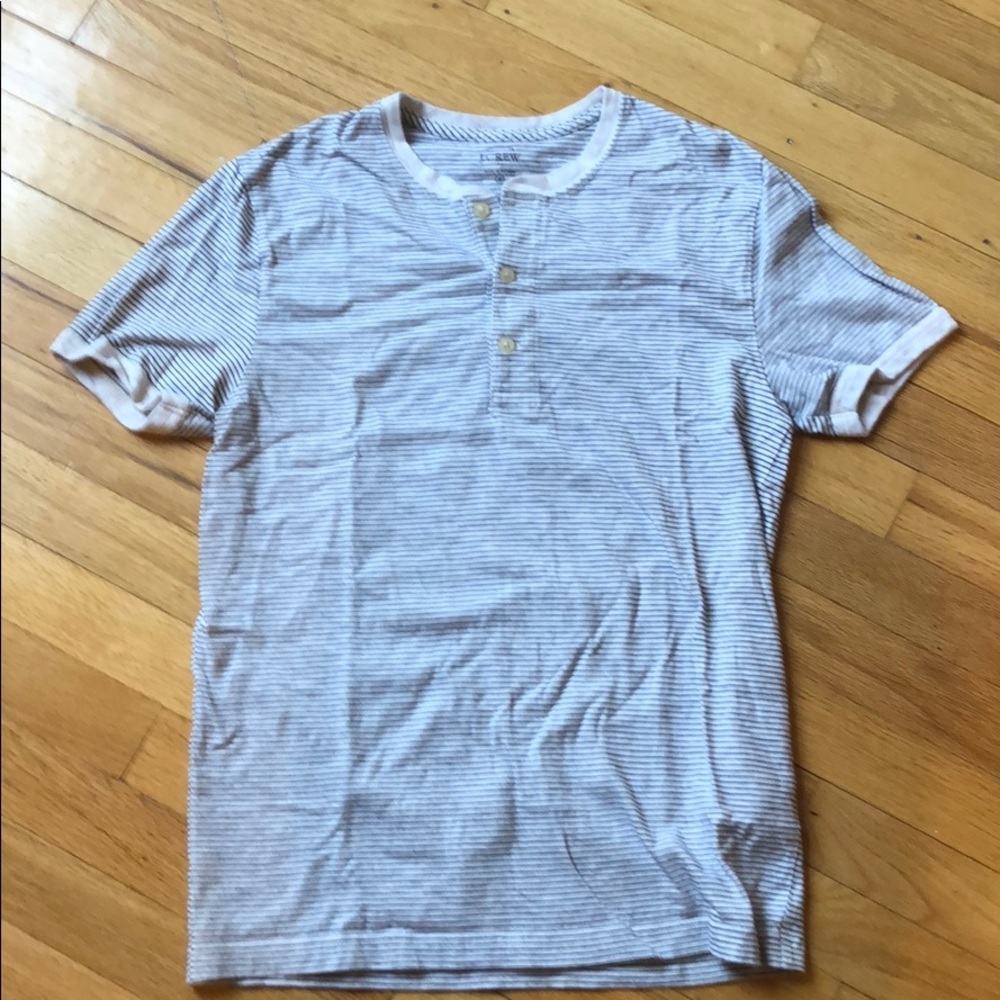 J. Crew Knit Short Sleeve Stripe Henley Small